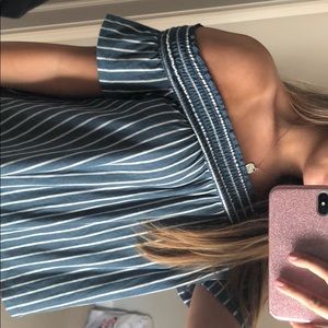 Striped Off the shoulder top